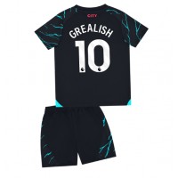 Otroški Nogometni dresi Manchester City Jack Grealish #10 Tretji 2023-24 Kratek Rokav (+ Kratke hlače)
